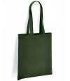 BR051 Brand Lab Organic Cotton Long Handle Shopper Forest Green colour image
